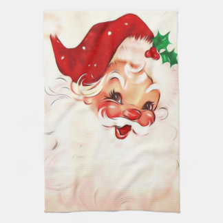Vintager Santa 4 Geschirrtuch