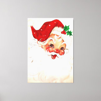 Vintager Santa 4 Leinwanddruck