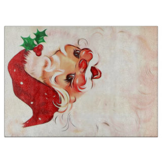 Vintager Santa 4 Schneidebrett