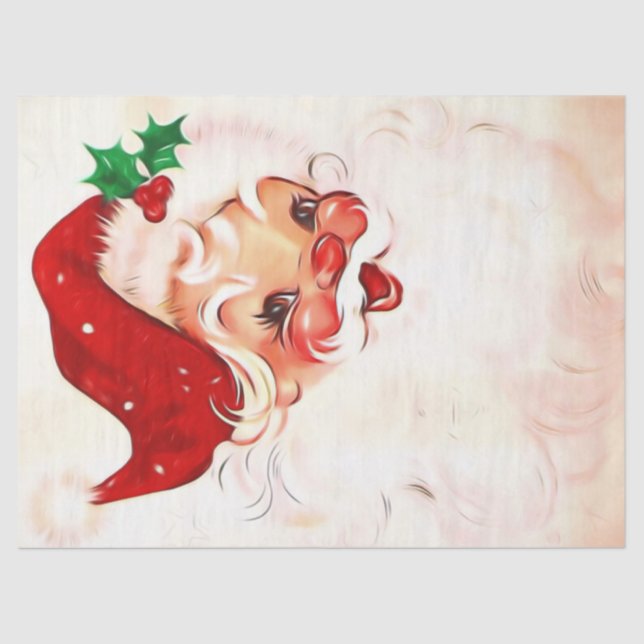 Vintager Santa 4 Seidenpapier (Vorderseite)