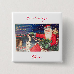 Vintager Santa auf Schlitten Thunder_Cove Button