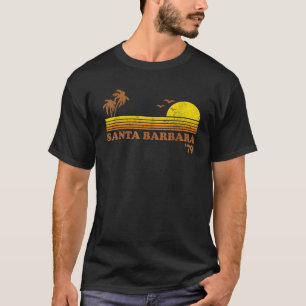 Vintager Santa Barbara Beach California Retro Suns T-Shirt