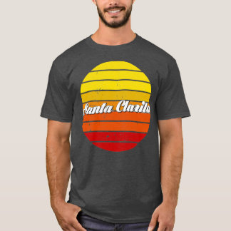 Vintager Santa Clarita City California Retro Sunse T-Shirt