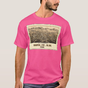 Vintager Santa Fe NM Karte (1882) Premium-T - Shir T-Shirt