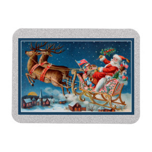 Vintager Santa-Fliegenschwanzmagnet Magnet