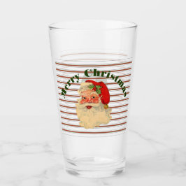 Vintager Santa mit Candy Cane Streifen Glas