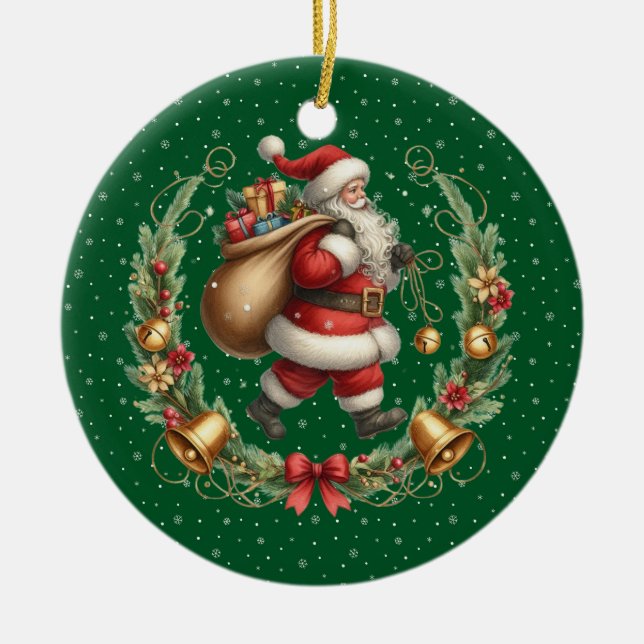 Vintager Santa Ornament (Vorne)