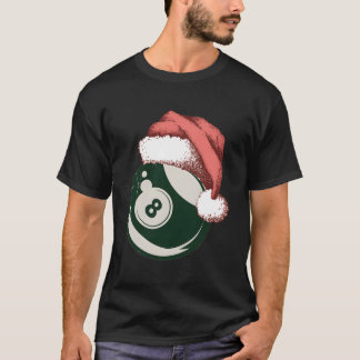 Vintager Santa Pool Ball Player Weihnachtsball-Poo T-Shirt