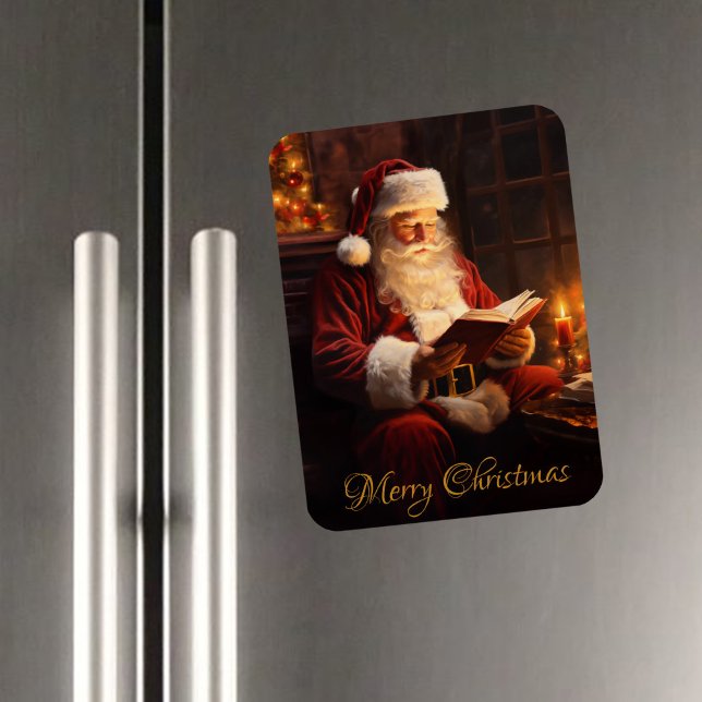 Vintager Santa Reading Magnet (Von Creator hochgeladen)