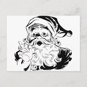 Vintager Santa Santa Santa Santa Santa Feiertagspostkarte