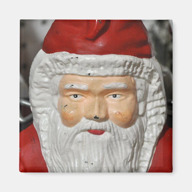 Vintager Santa Santa Santa Santa Santa Magnet (Vorne)