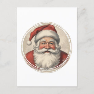 Vintager Santa Santa Santa Santa Santa Postkarte