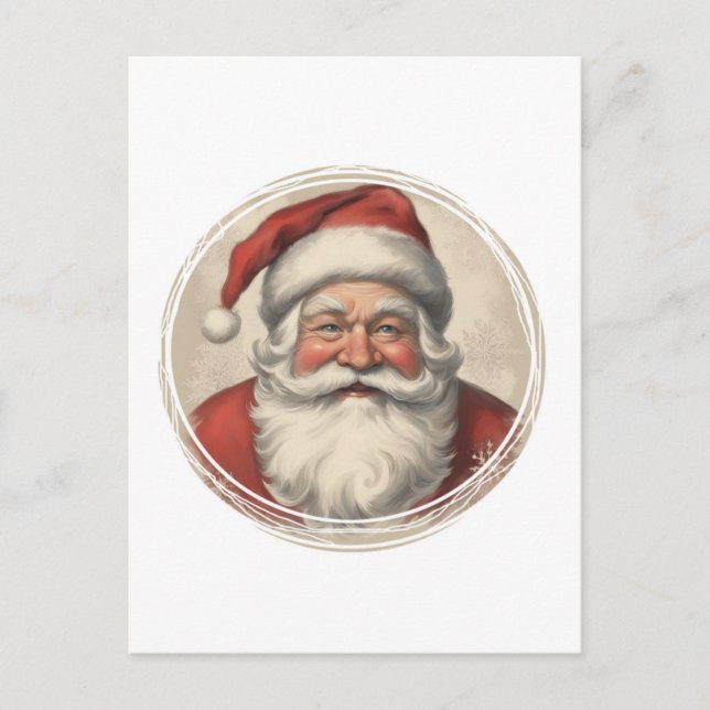 Vintager Santa Santa Santa Santa Santa Postkarte (Vorderseite)