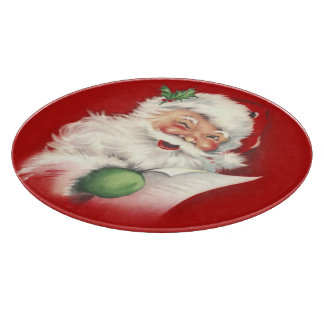 Vintager Santa Santa Santa Santa Santa Schneidebrett