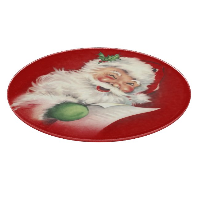Vintager Santa Santa Santa Santa Santa Schneidebrett (Ecke)