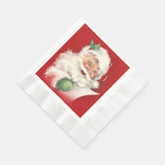 Vintager Santa Santa Santa Santa Santa Serviette