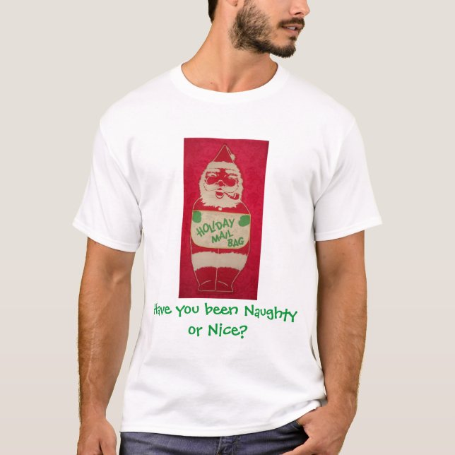 Vintager Santa Santa Santa Santa Santa T-Shirt (Vorderseite)
