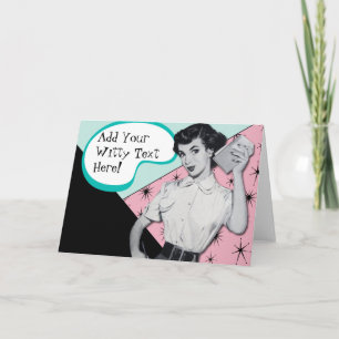 Vintager Sassy Sekretär Card Karte