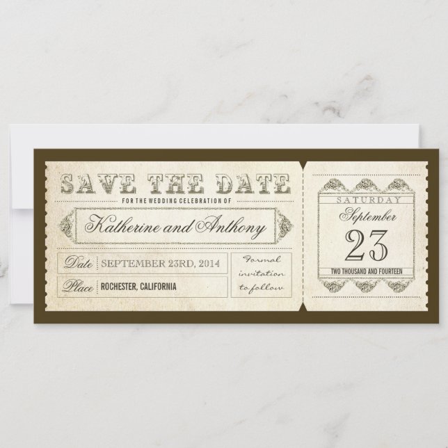 Vintager Save the Date (Vorderseite)