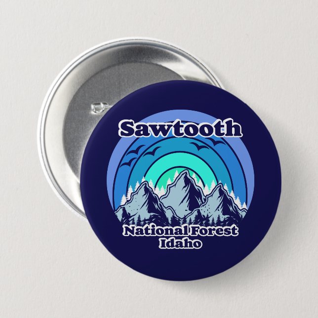 Vintager Sawzahnwald Button (Vorne & Hinten)