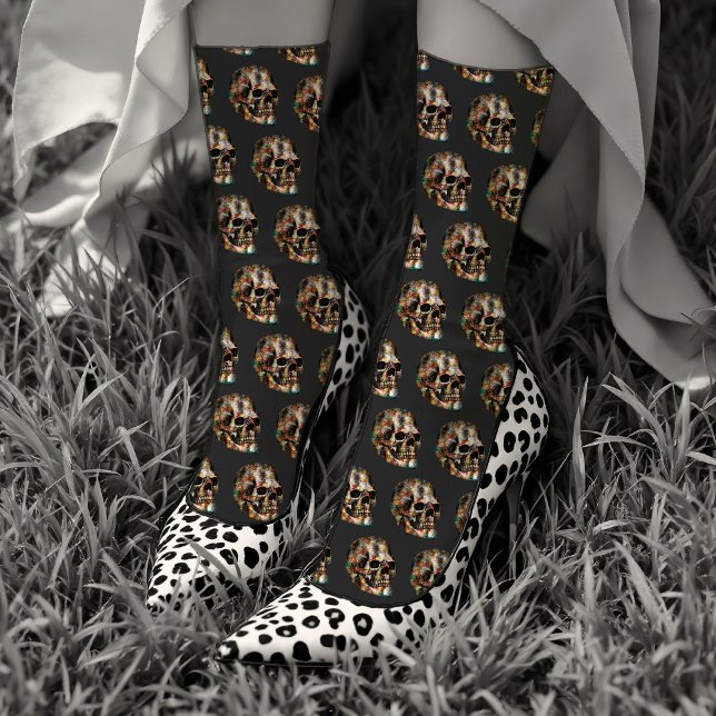 Vintager Schädel Beängstigend Cool und einzigartig Socken (Von Creator hochgeladen)
