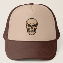 Vintager Schädelhut Retro Gothic Flame Cap