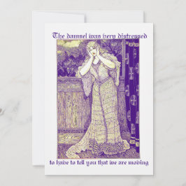 Vintager Schaden im Notfall Adresswechsel Karte