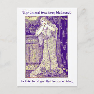 Vintager Schaden im Notfall Adresswechsel Postkarte