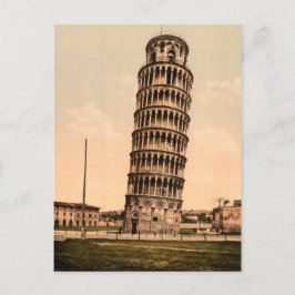 Vintager Schießturm von Pisa Postkarte