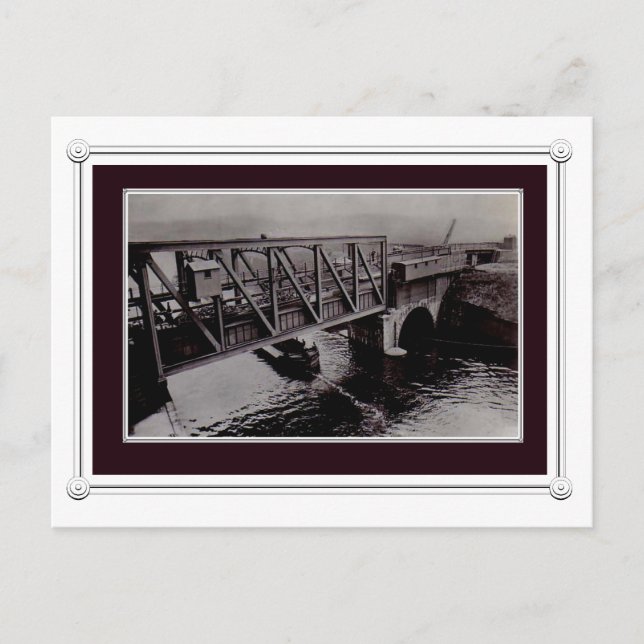 Vintager Schiffskanal Postkarte (Vorderseite)