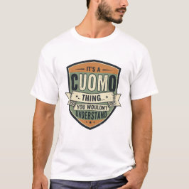 VINTAGER Schild mit CUOMO-Familienname T-Shirt