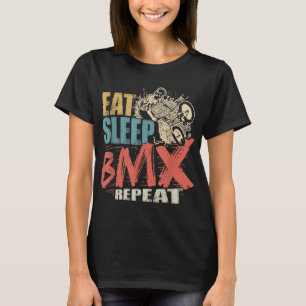 Vintager Schlaf BMX Wiederholen Funny BMX Bike T-Shirt