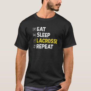 Vintager Schlaf Lacrosse Wiederholung Lacrosse Män T-Shirt