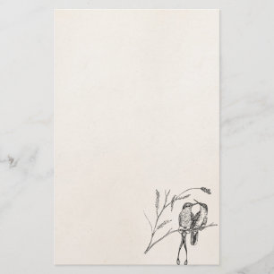 Vintager Schläger-Schwanz-Kolibri-personalisierte Briefpapier