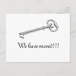 Vintager Schlüssel Ankündigungspostkarte