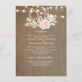 Vintager Schlüssel für Hochzeitsgäste Begleitkarte