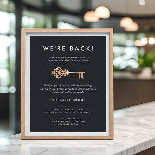 Vintager Schlüssel Reale Wiedereröffnung des Anw Poster