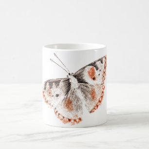 Vintager Schmetterling Alte Illustration Kaffeetasse