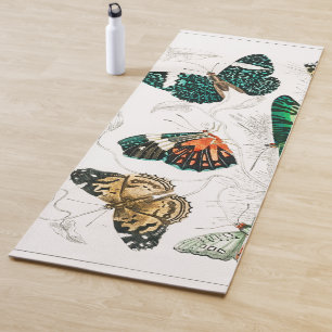 Vintager Schmetterling Alte Illustration Kunst Yogamatte