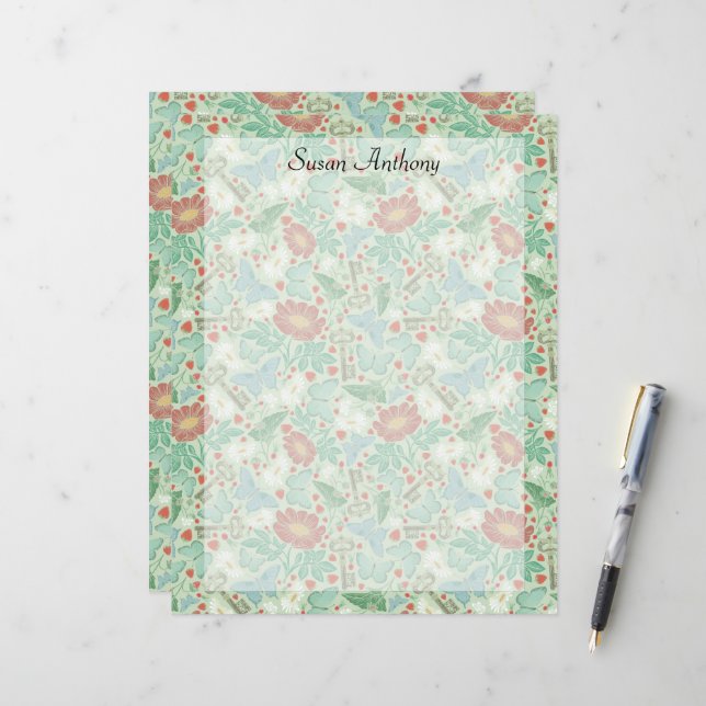 Vintager Schmetterling Alte Taisy (Vorderseite/Rückseite Beispiel)