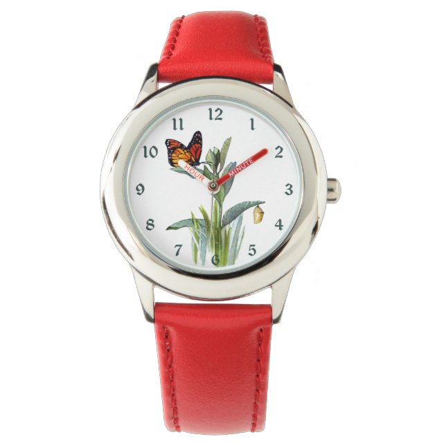 Vintager Schmetterling Armbanduhr (Vorderseite)