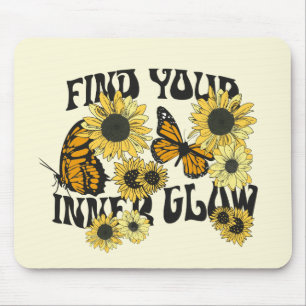 Vintager Schmetterling Finden Sie Ihren inneren Mousepad