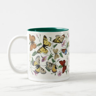 Vintager Schmetterling & Moth Riesenkaffee Tasse