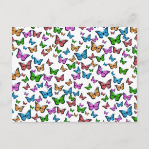 Vintager Schmetterling Papillon Alte Illustration  Postkarte