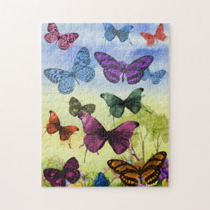Vintager Schmetterling Papillon Alte Illustration  Puzzle