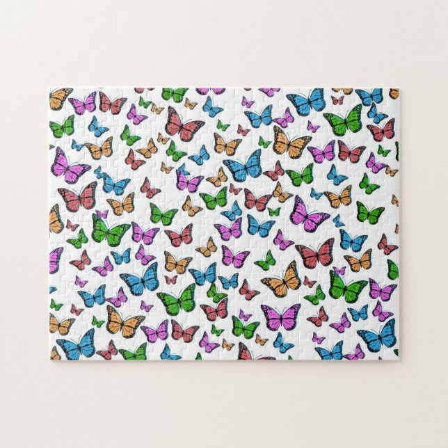 Vintager Schmetterling Papillon Alte Illustration  Puzzle (Horizontal)