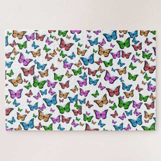 Vintager Schmetterling Papillon Alte Illustration  Puzzle (Horizontal)