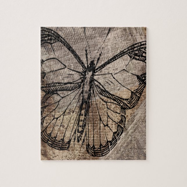 Vintager Schmetterling Puzzle (Vertikal)