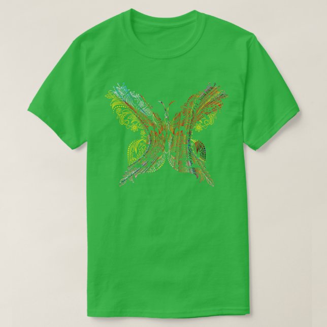 Vintager Schmetterling T-Shirt (Design vorne)