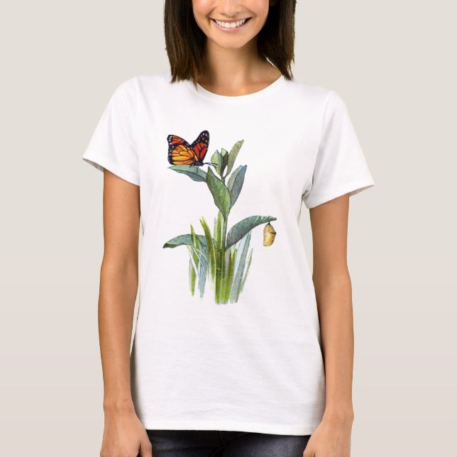 Vintager Schmetterling T-Shirt (Vorderseite)